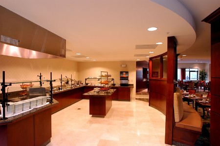 On-site restaurant and cafe at Courtyard by Marriott Saratoga Springs