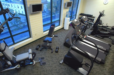 Fitness center at Courtyard by Marriott Saratoga Springs