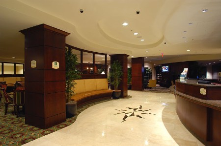 Hotel lobby at Courtyard by Marriott Saratoga Springs